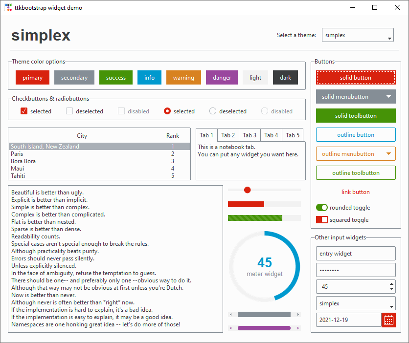 simplex theme